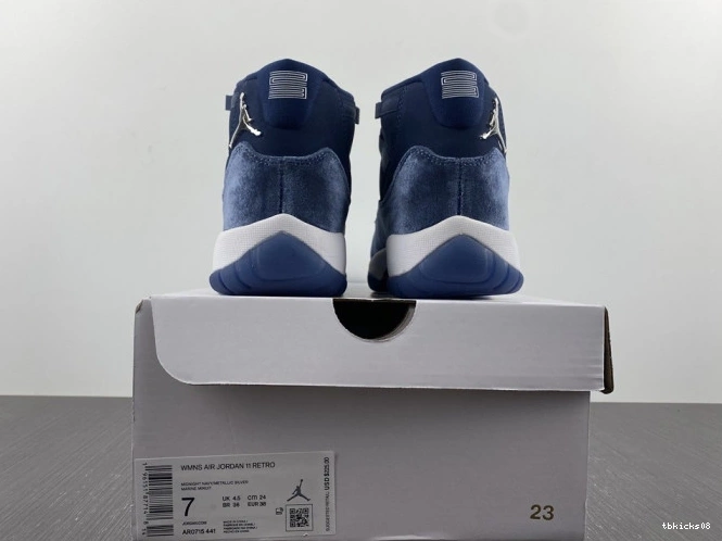 Rep TBkick Air Midnight WMNS Jordan Velvet 11 AR0715-441 Navy 0728